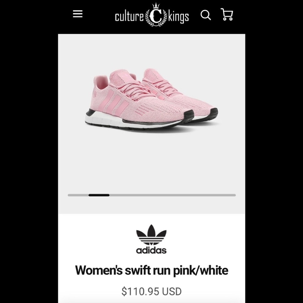 ‼️SOLD‼️🏃♀️ Adidas Pink & White Swift Runs - Picture 8 of 8